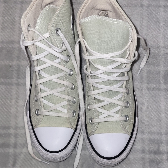 Converse Women's High-Top Platform Sneakers - Light Green Sz 6 - Picture 11 of 12